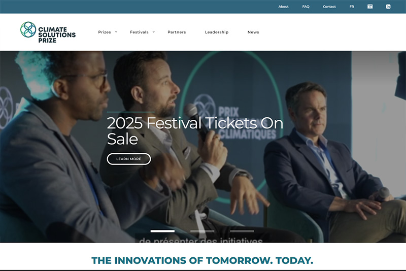 WEBSITE DESIGN |Climate Solutions Prize